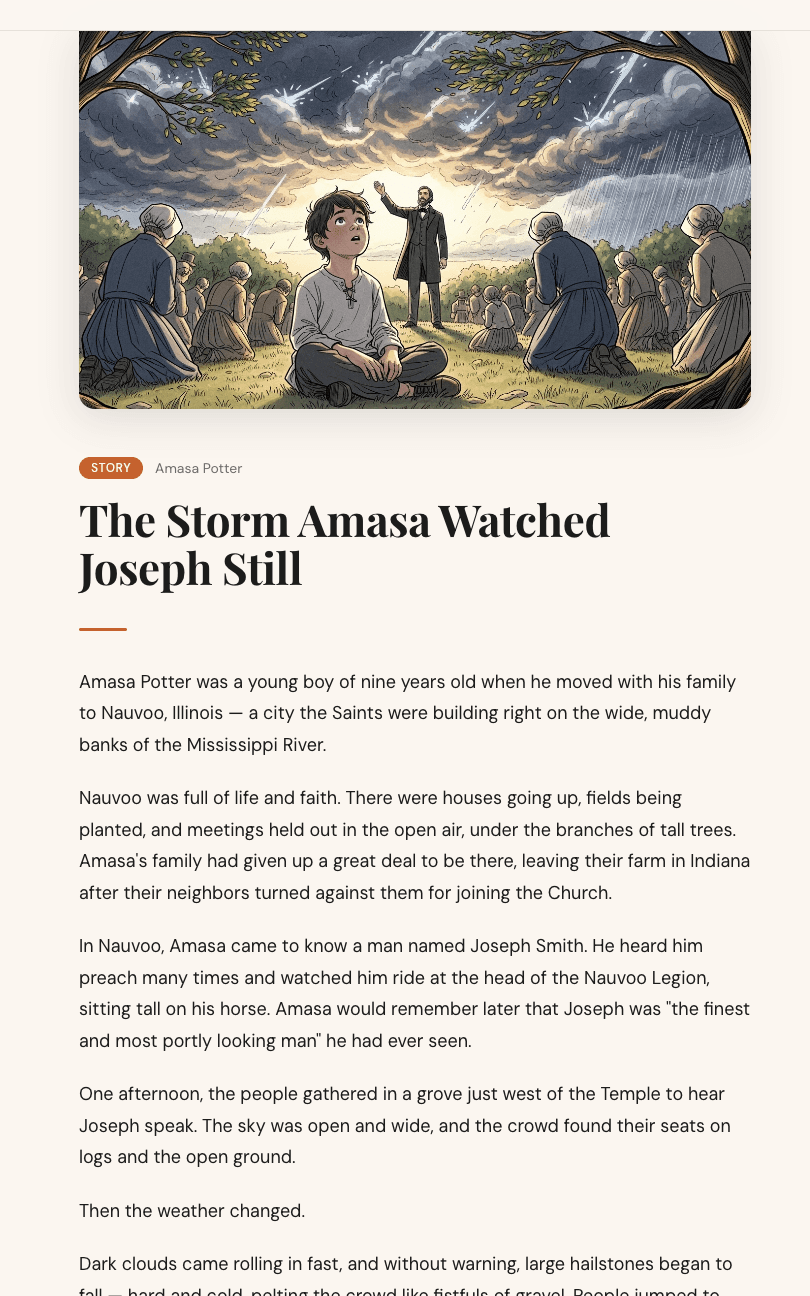 Story generation screen