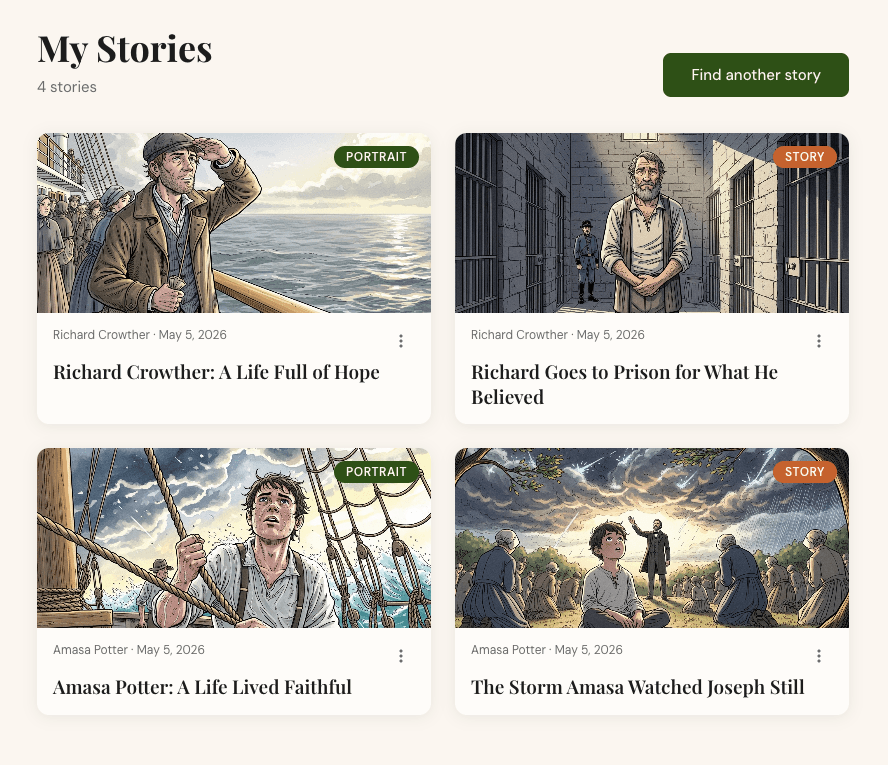 Story library screen