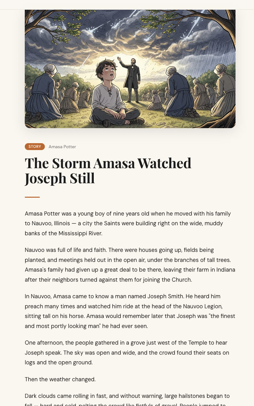 Story generation screen
